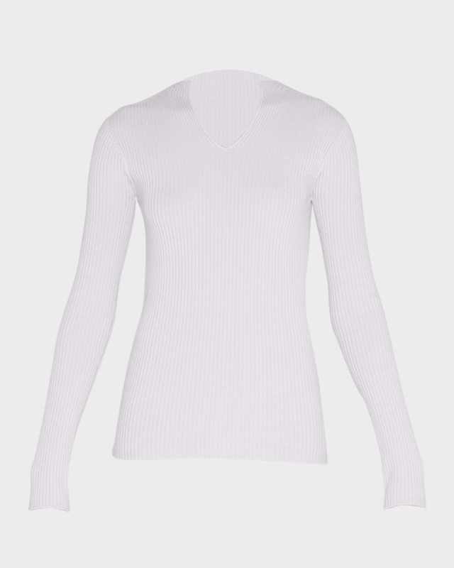 Cashmere Ribbed Knit Sweater