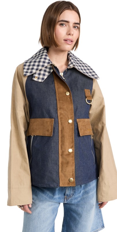 Barbour Catton Patch Showerproof Jacket beige/indigo/summer navy nort