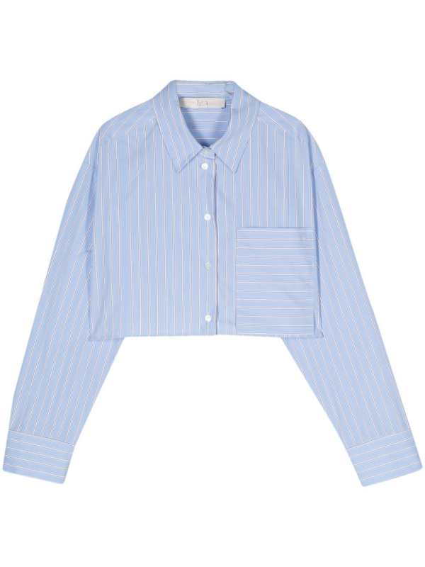 striped poplin shirt