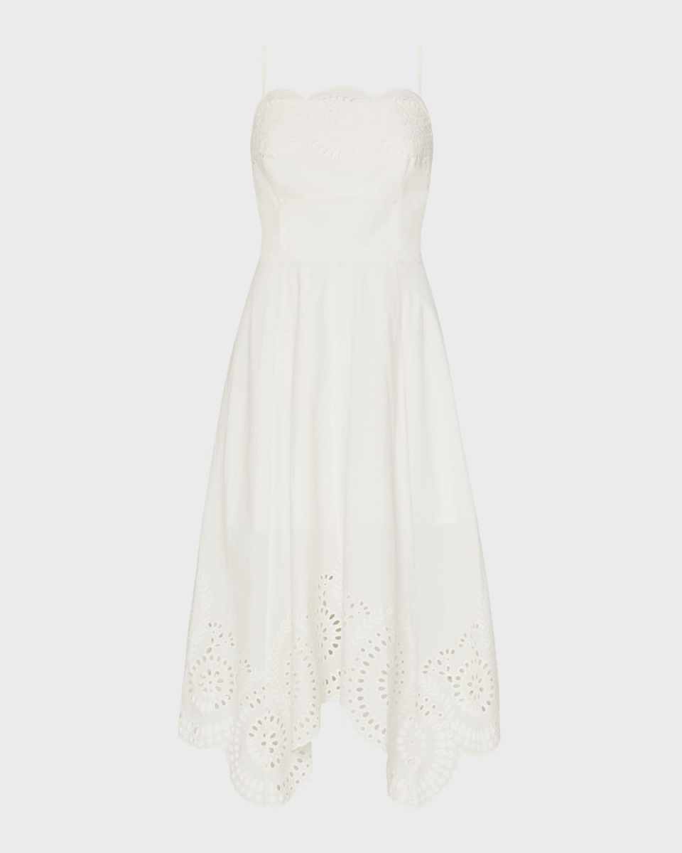 Camilla Embroidered Handkerchief Midi Dress