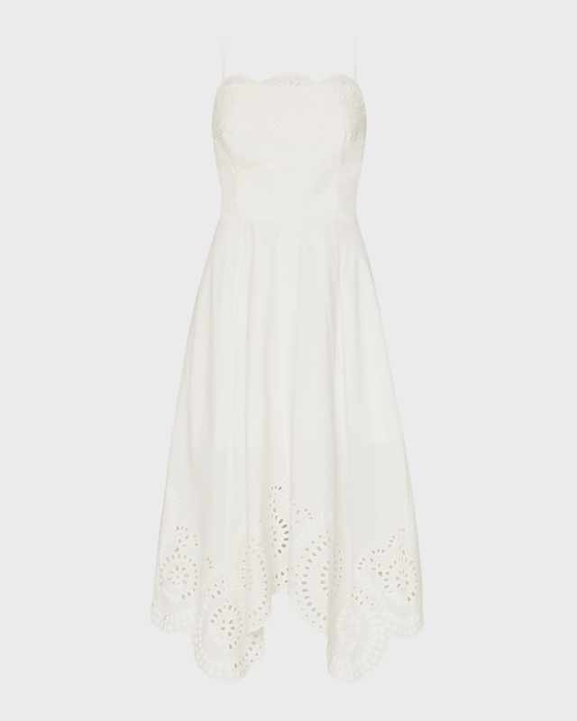 Camilla Embroidered Handkerchief Midi Dress