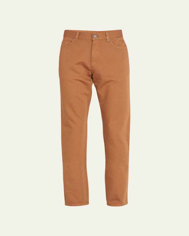 Men's Vicuna Cotton-Linen 5-Pocket Pants