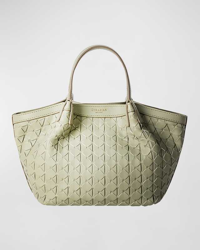 Mini Secret Mosaic Leather Top-Handle Bag