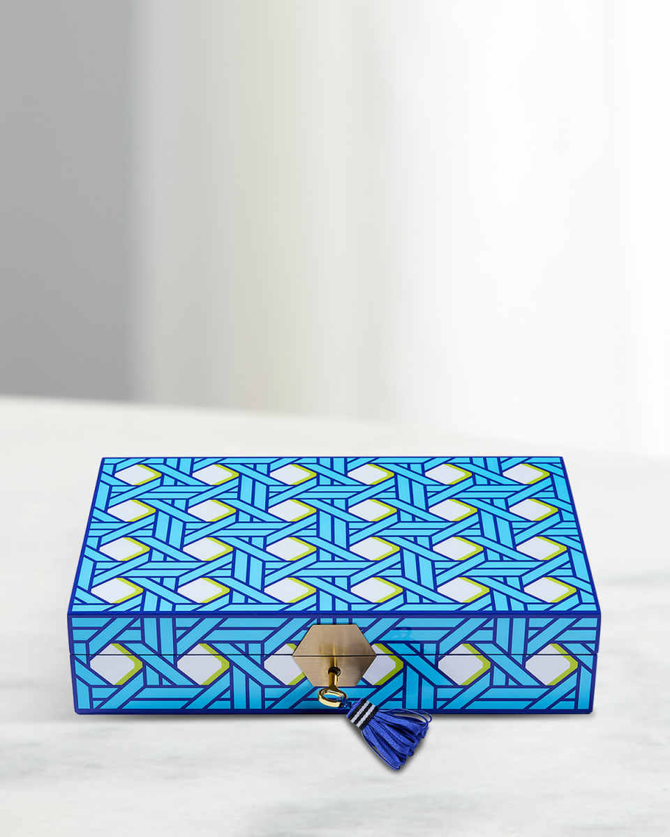 Basketweave Lacquer Jewelry Box