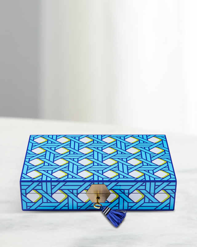 Basketweave Lacquer Jewelry Box