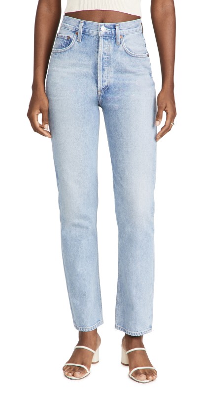 AGOLDE 90s Pinch Waist High Rise Straight Jeans Soundwave