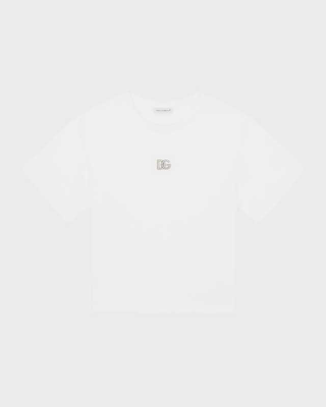 Girl's Embellished Interlocked Logo-Print T-Shirt, Size 8-14