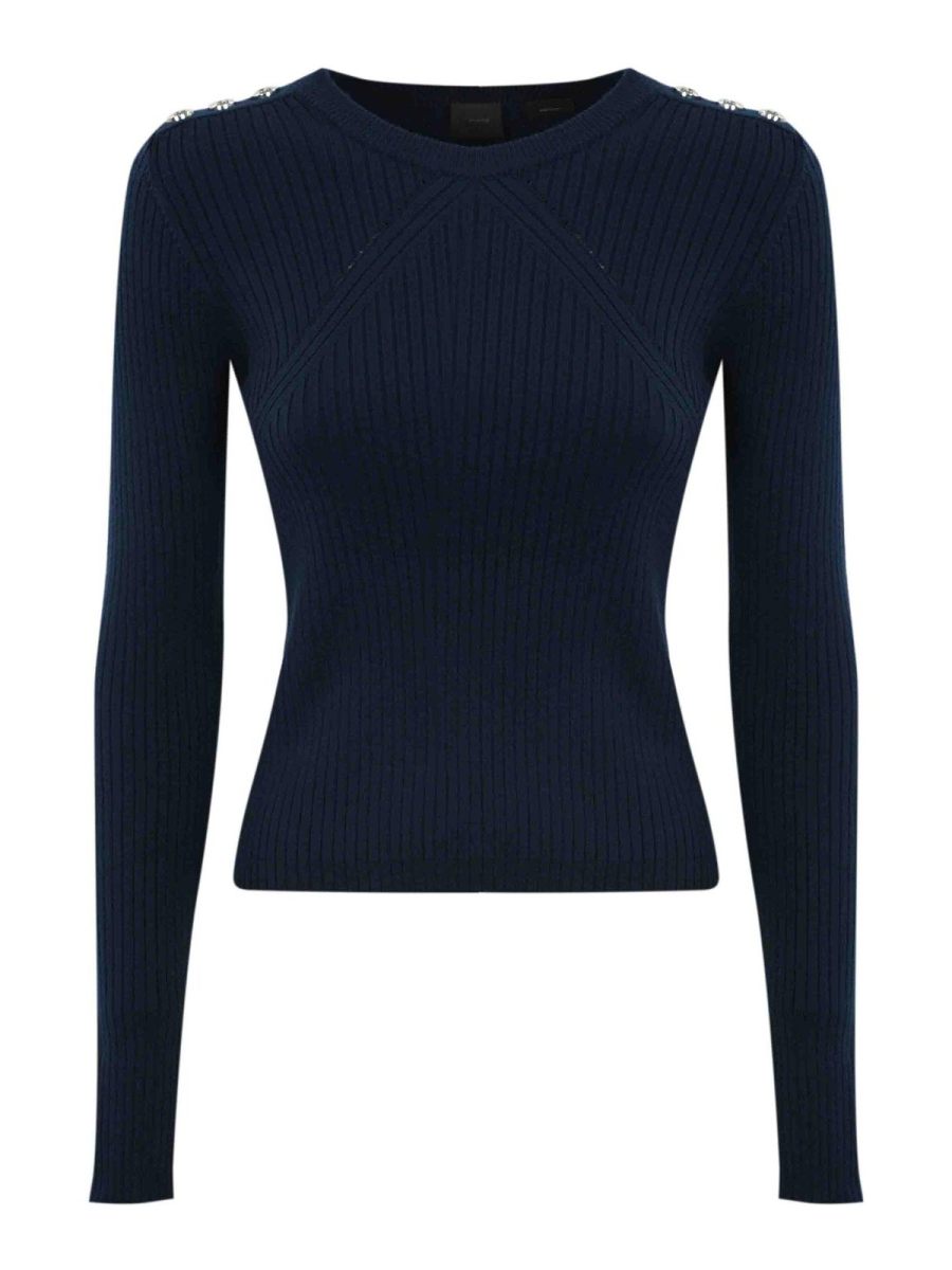 Pinko Pull Col Rond - Bleu