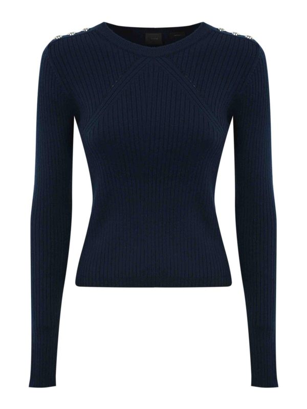 Pinko Pull Col Rond - Bleu