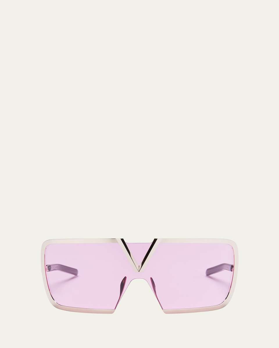 V Romask Titanium & Acetate Shield Sunglasses