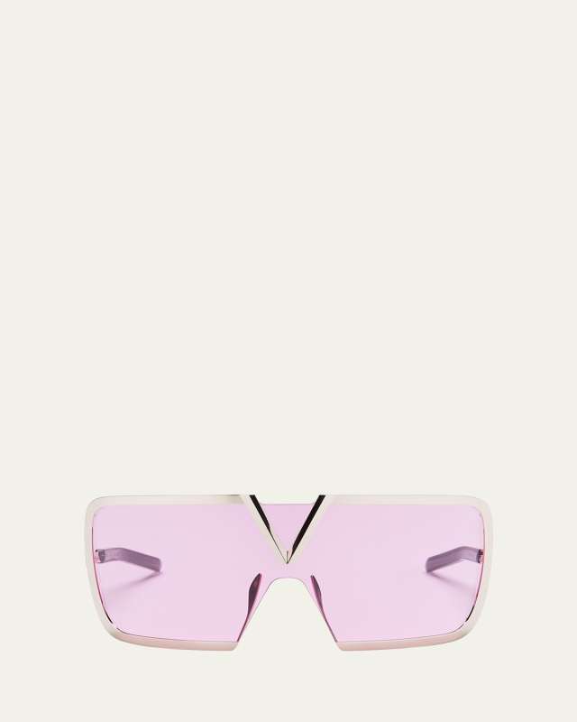 V Romask Titanium & Acetate Shield Sunglasses
