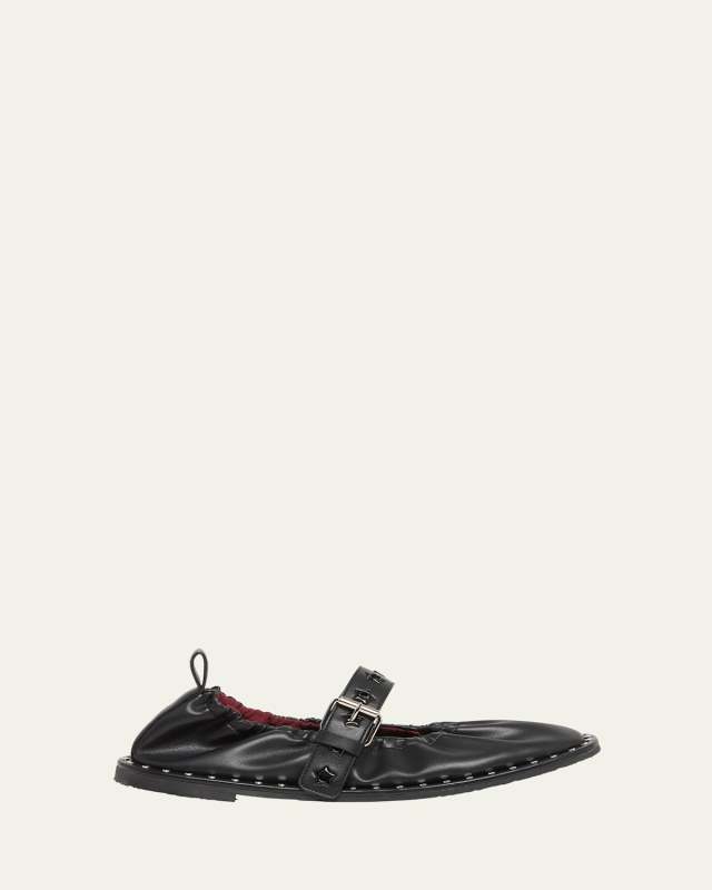 Falabella Vegan Buckle Ballerina Flats