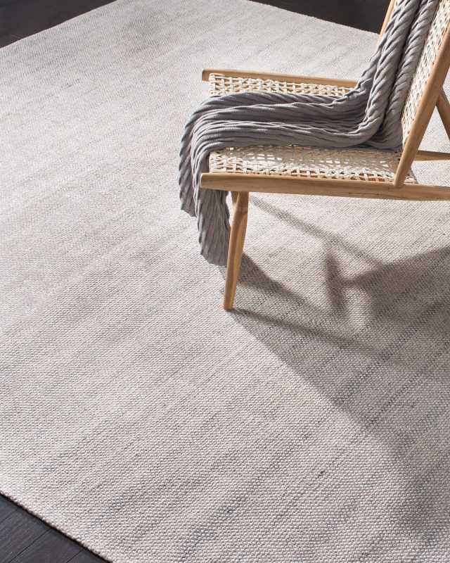 Miles Silver Stripe Flat Weave Rug, 8' x 10'
