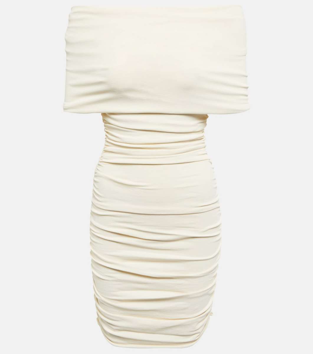 Khaite Aerica off-shoulder minidress