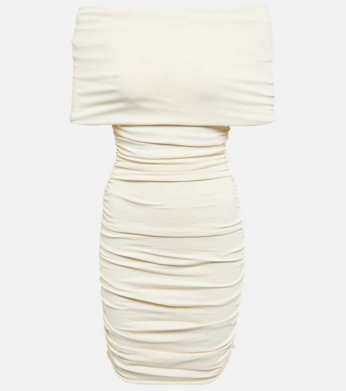 Khaite Aerica off-shoulder minidress
