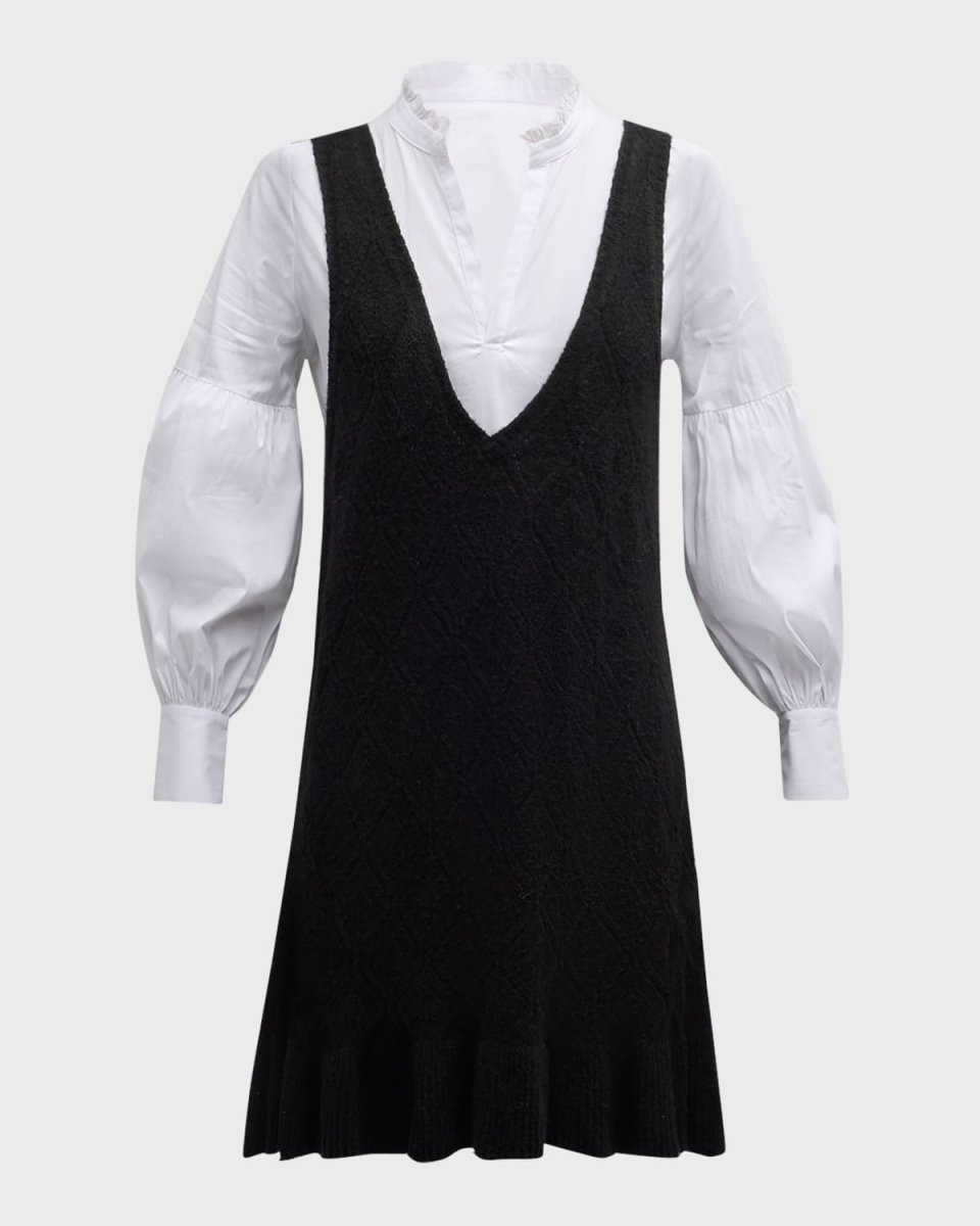 Greysen Pinafore Combo Knee-Length Dress
