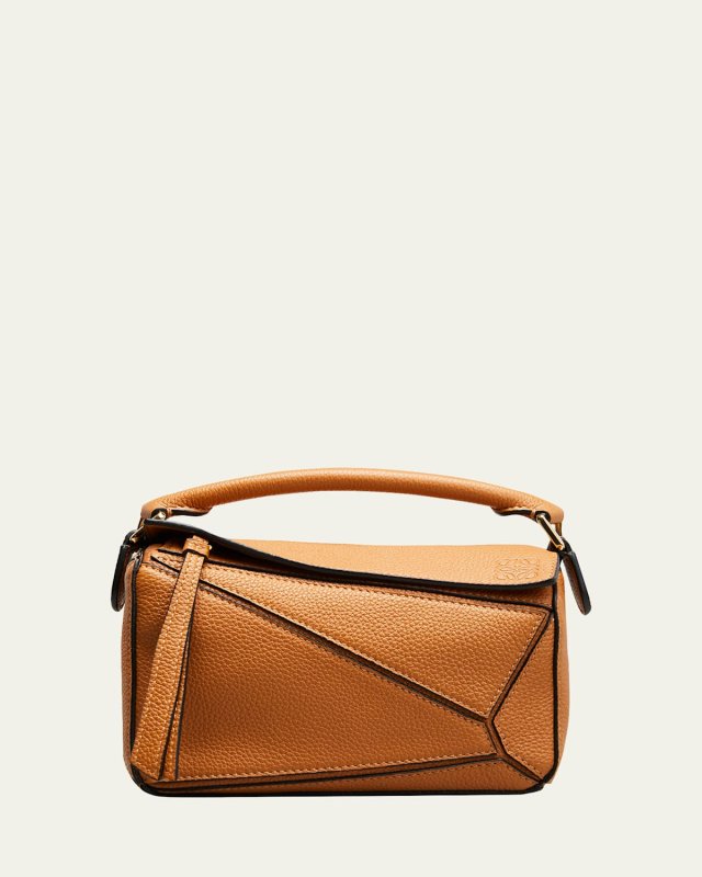 Puzzle Mini Top-Handle Bag in Grained Leather
