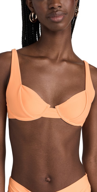 solido Bikini Top Neon Orange
