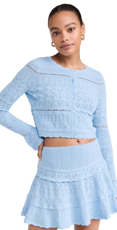 LoveShackFancy Media Cardigan Morning Tide