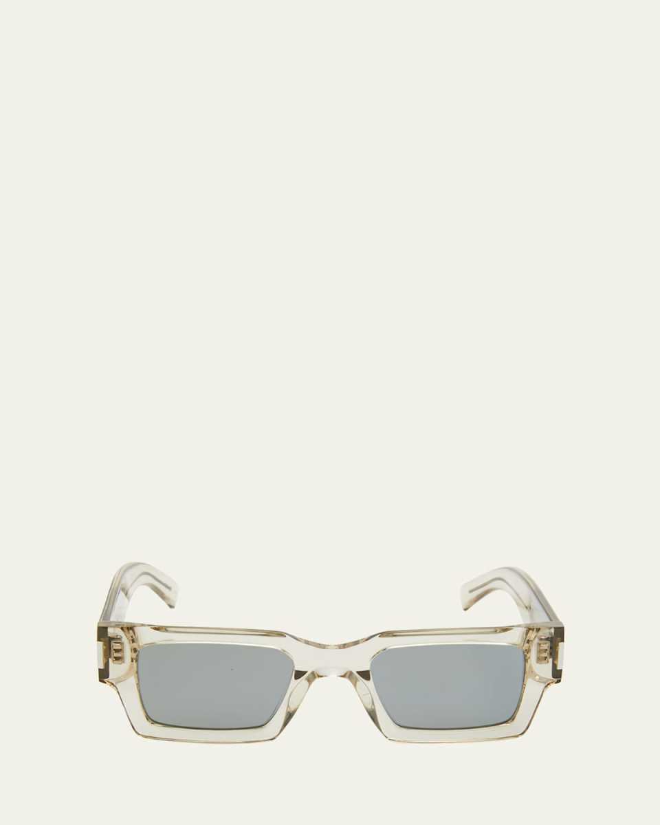 Semi-Transparent Square Acetate Sunglasses