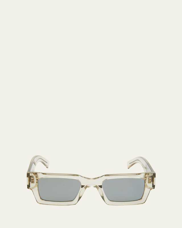Semi-Transparent Square Acetate Sunglasses