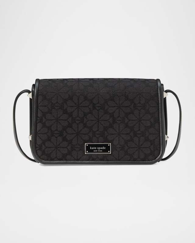 spade flower jacquard crossbody bag