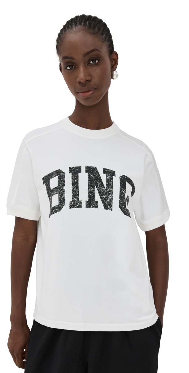 ANINE BING Jaylin Bing Tee Ivory