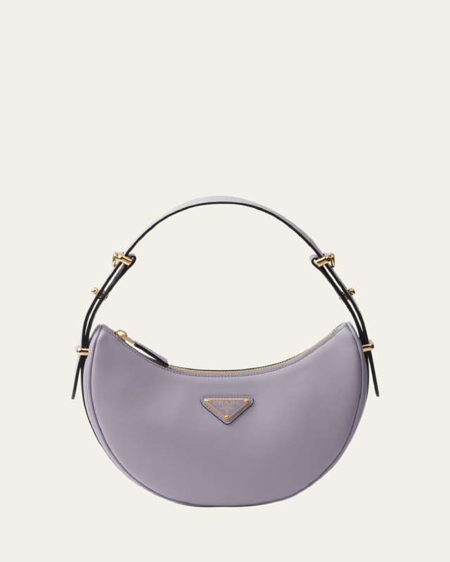 Zip Calf Leather Shoulder Bag
