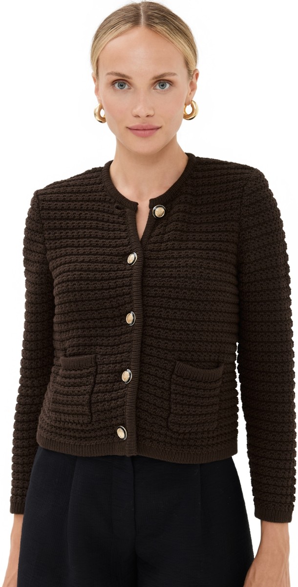 ba & sh Gaspard Cardigan Chocolat