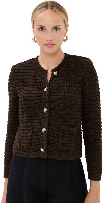 ba & sh Gaspard Cardigan Chocolat