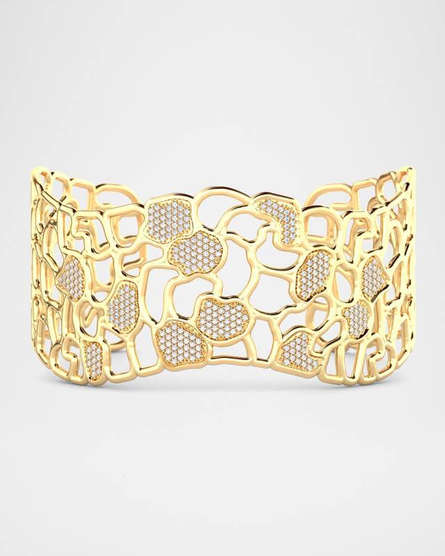 18K Gold Canyon Cuff with Diamonds