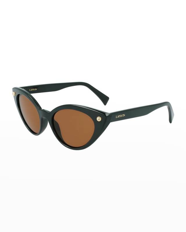Dramatic Plastic Cat-Eye Sunglasses