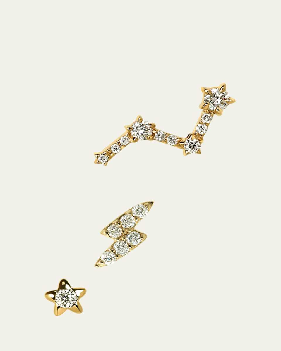 The Rockstar Earrings, Set of 3, Right