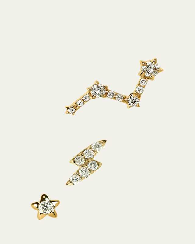The Rockstar Earrings, Set of 3, Right