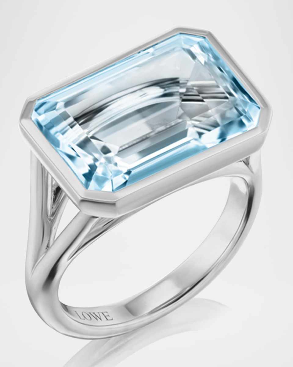 Sterling Silver Plain Sky Topaz Joni Ring