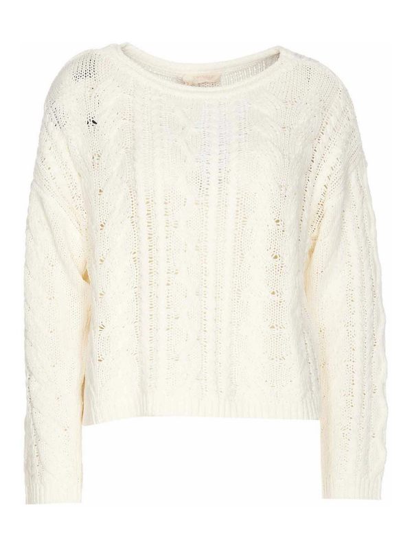 Twinset Pull Col Rond - Blanc