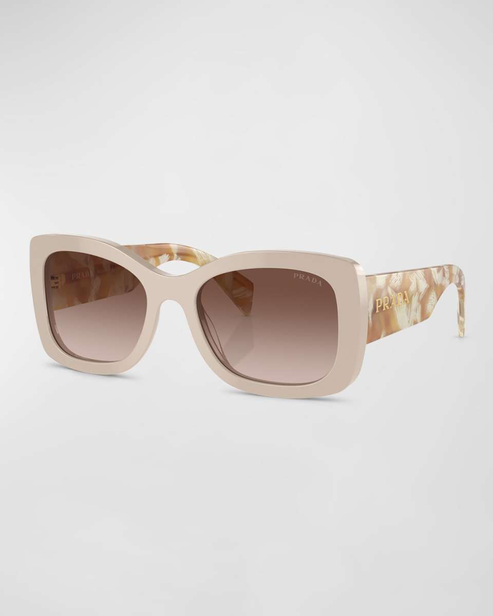 Gradient Acetate Oval Sunglasses