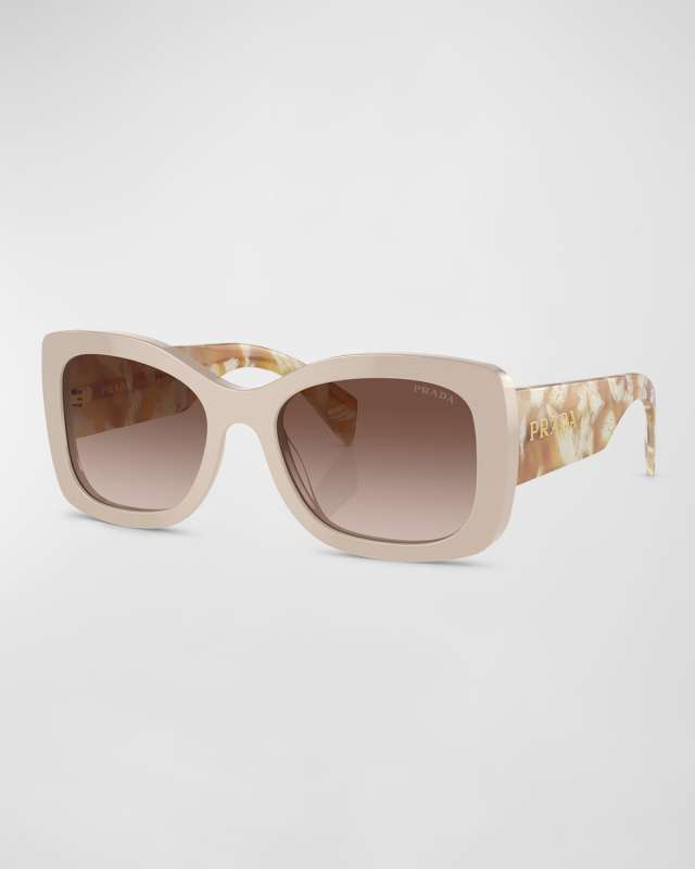 Gradient Acetate Oval Sunglasses