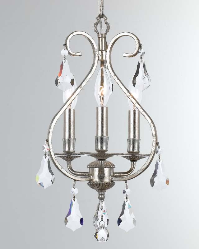 Ashton 3-Light Hand-Cut Crystal Mini Chandelier