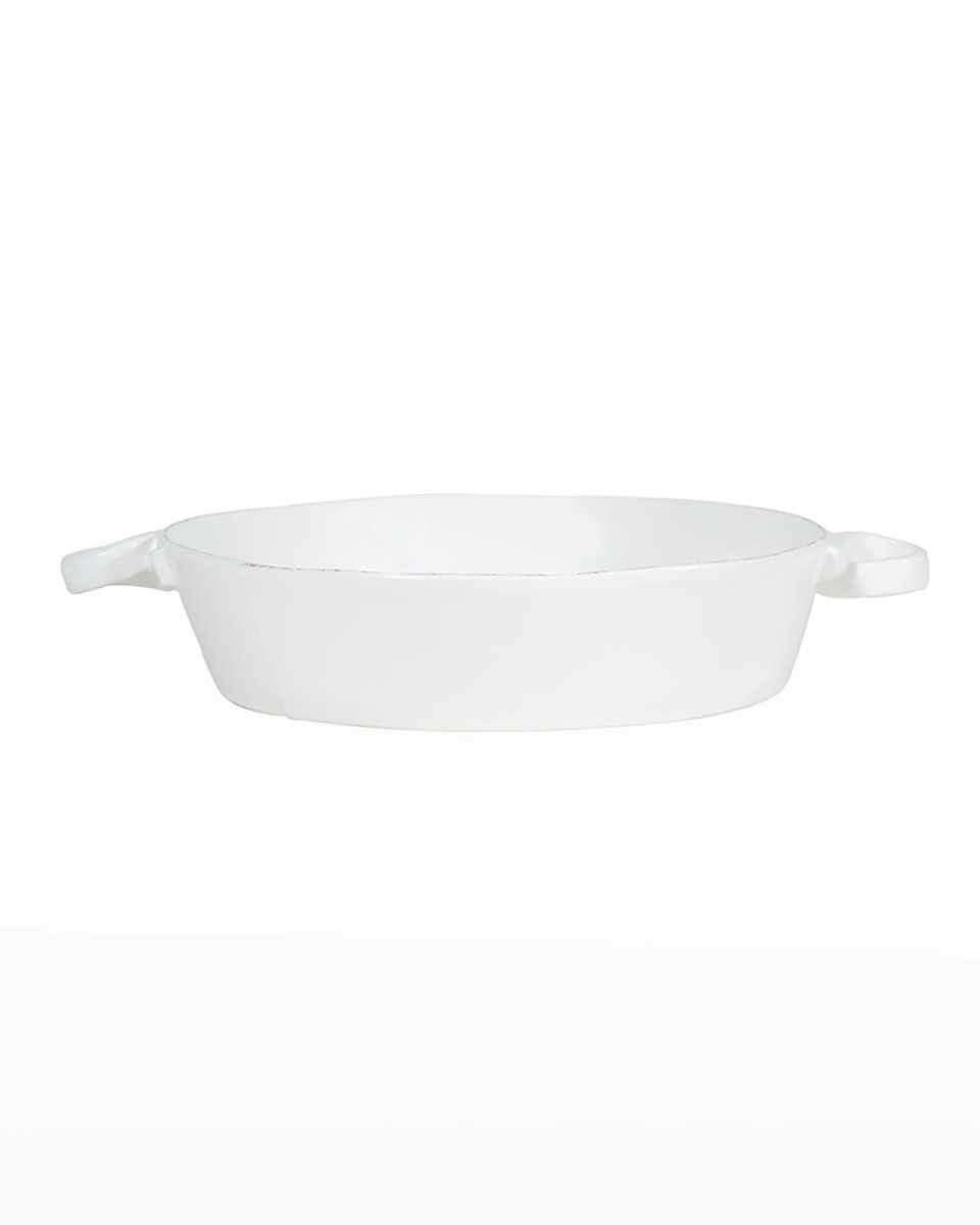 Lastra White Handled Round Baker