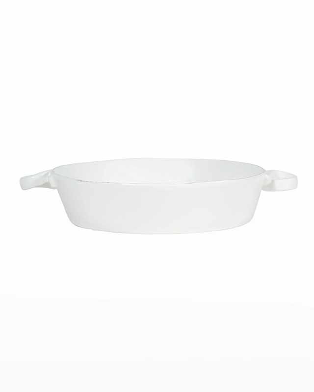 Lastra White Handled Round Baker