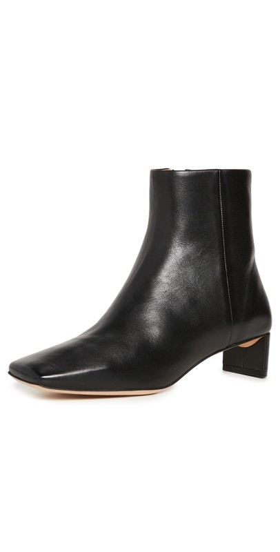 Mansur Gavriel Square Toe Ankle Boots Black