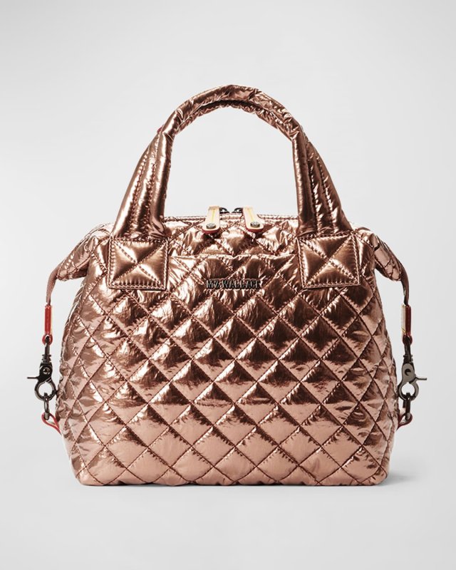 Sutton Deluxe Small Quilted Metallic Crossbody Bag