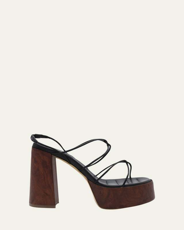 Rosie Leather Strappy Platform Sandals