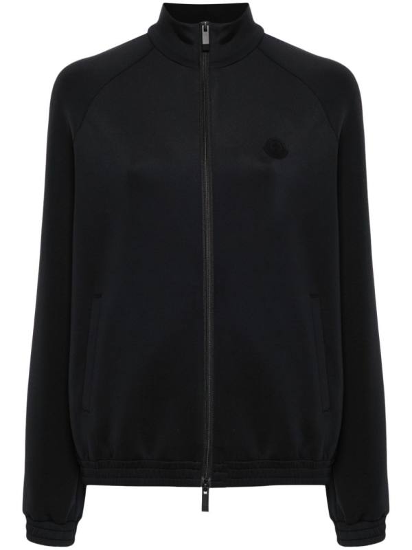 logo-patch zip-up sweatshirt