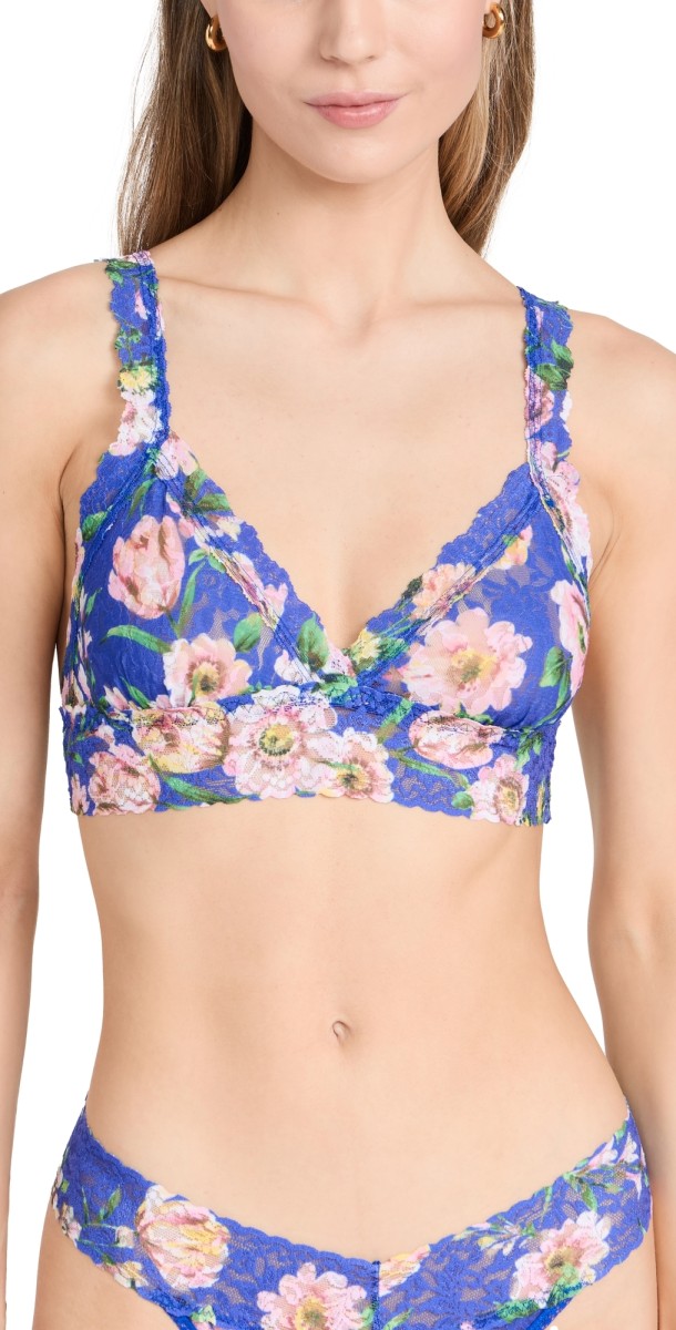 Hanky Panky Printed Crossover Bralette Happy Place