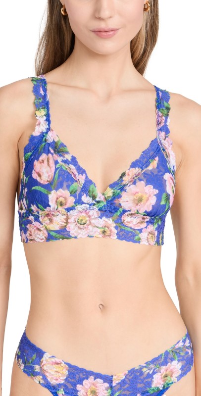 Hanky Panky Printed Crossover Bralette Happy Place