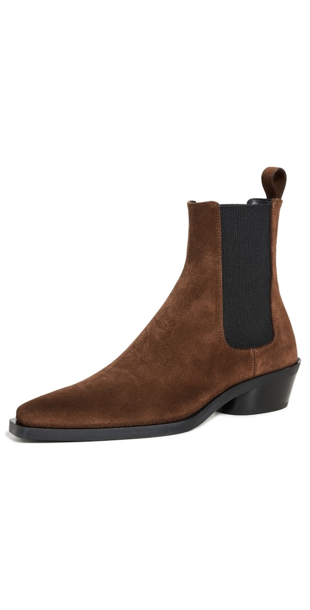 Proenza Schouler Bronco Chelsea Boots Dark Brown