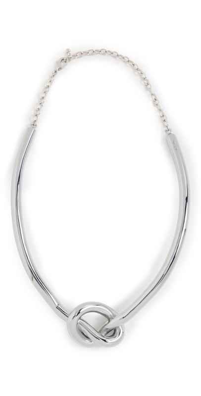 Cult Gaia Lana Choker Necklace Shiny Silver