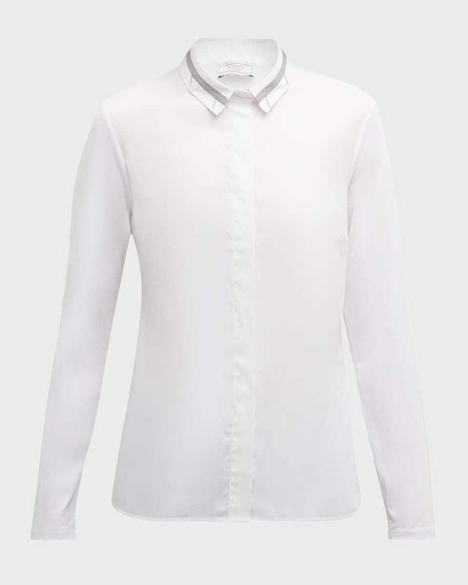 Button-Down Stretch Cotton Shirt